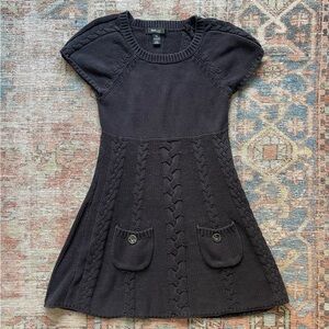 Charming Black Knit Jumper Dress